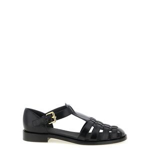 Church's Black Calfskin Flat Women's Sandals